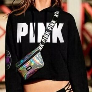 PINK Victoria's Secret Iridescent Bag with Black Logo
